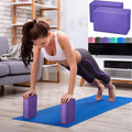 Zevon Yoga Blocks High Density Foam Yoga Block Bricks Set Of 2 For Men Women, Eva Foaming Bricks Pilates Fitness Stretching Aid