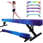 Seliyoo Adjustable Balance Beam For Kids - 8Ft Gymnasitcs Beam - High And Lower Floor Beam For Gymnastic Center Gymnastics Equip