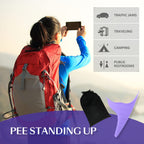 V Cool Livat Travel Female Urination Device - 2 Pack Reusable Silicone Portable Lady Urinal Pee Funnel Pee Urine Cups Standing U