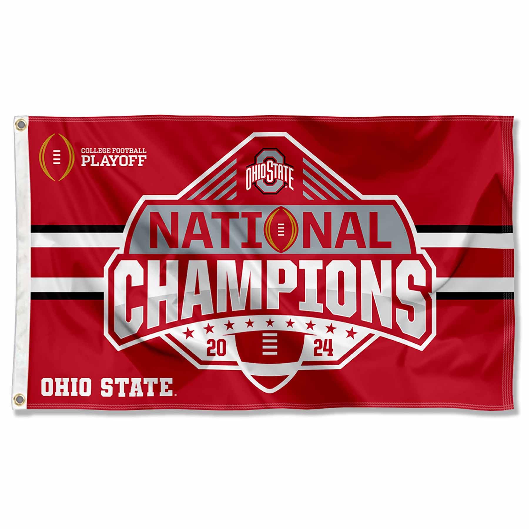 College Flags & Banners Co. Ohio State Buckeyes 2024 National Champions 3x5 Grommet Flag