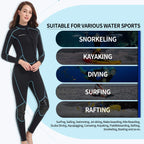 Mens 3Mm Shorty Wetsuit Womens, Neoprene Full Body Diving Suit Front Zip Diving Wetsuit Snorkeling Surfing (Womens Fullsuit, S)