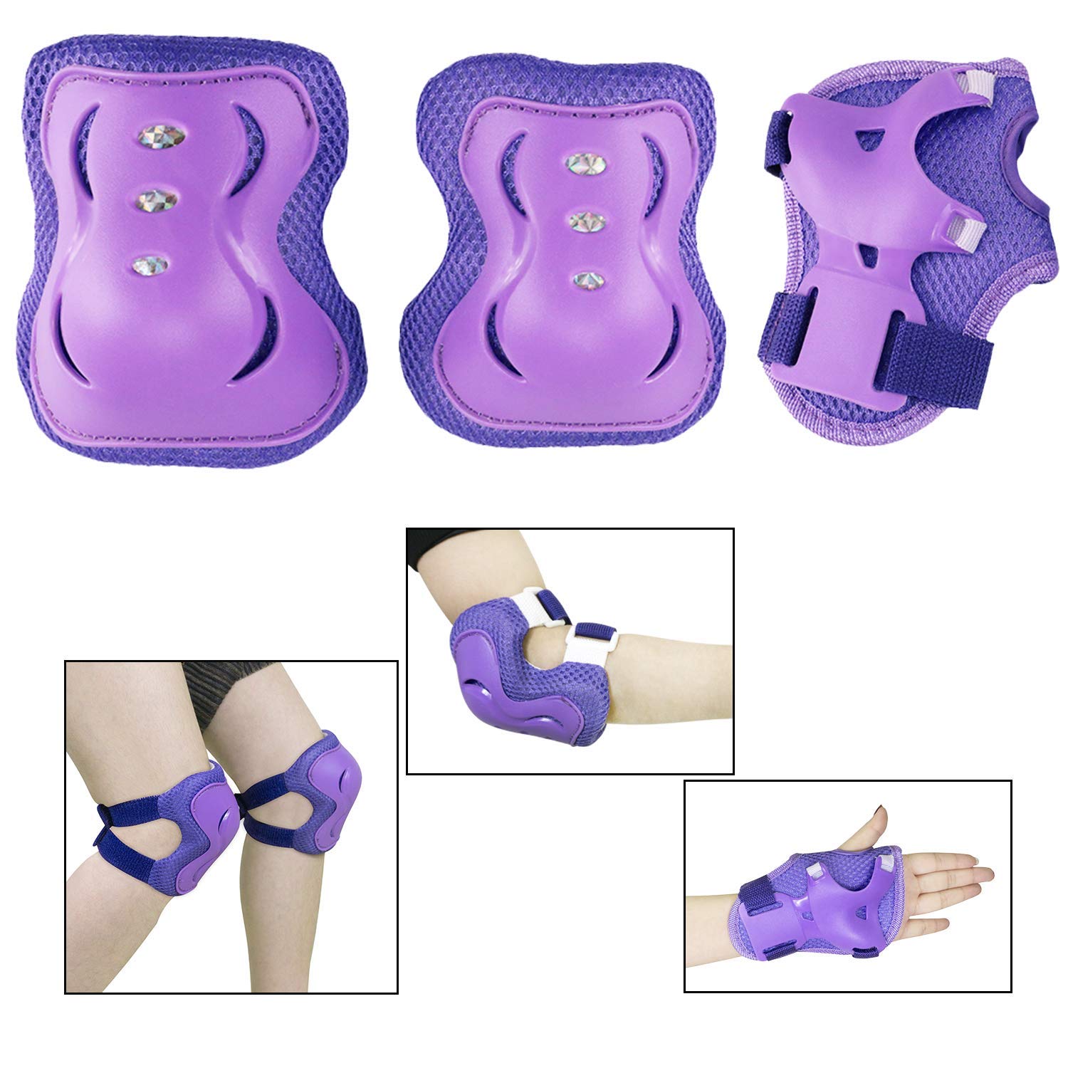 Kids/Youth Knee Pad Elbow Pads Guards Protective Gear Set For Roller Skates Cycling Bmx Bike Skateboard Inline Skatings Scooter