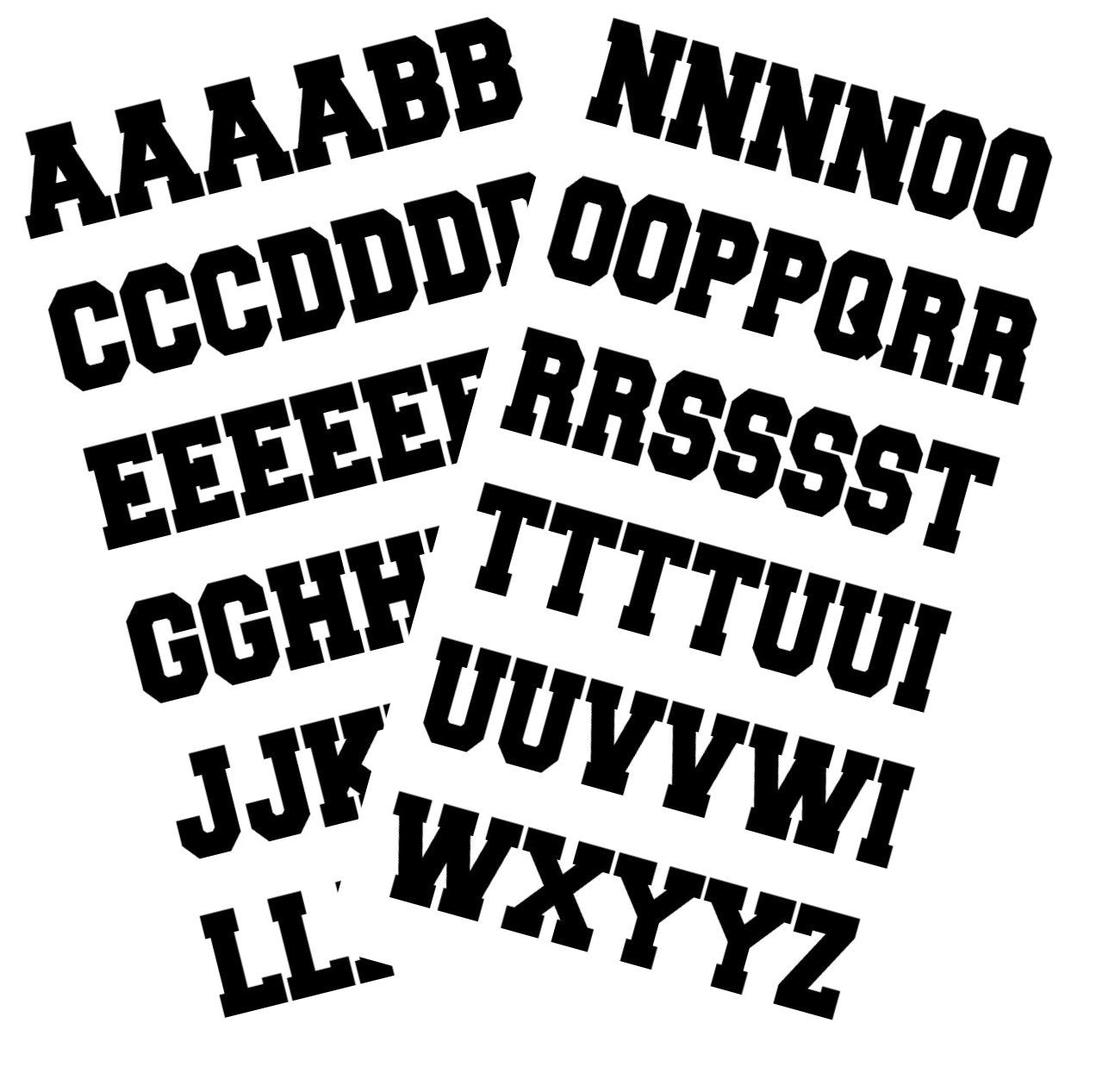 Chalkallaboutit Sports Helmet Letters 1'' Baseball, Hockey, Football And Lacross