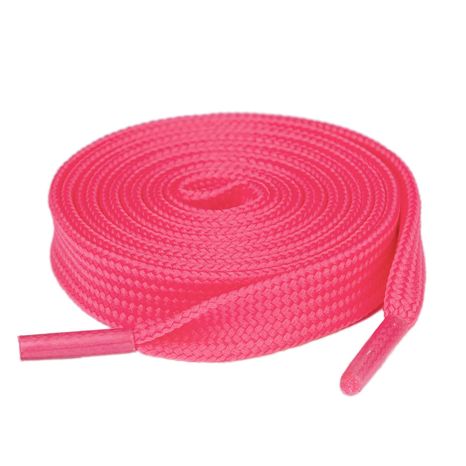 Olukssck 1 Pair Flat Shoe Laces For Sneakers, 25 Wide Athletic Shoelaces Hot Pink 54 Inch(137Cm)