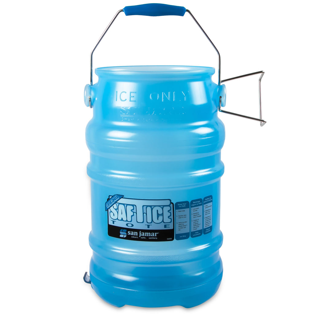 SPARTA San Jamar Saf-T-Ice Plastic Ice-Tote, 6 Gallons, Blue