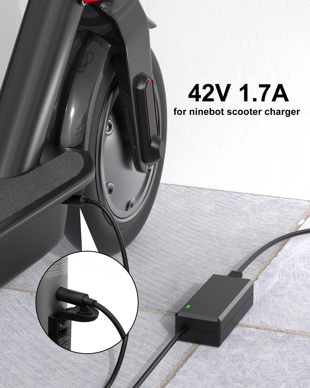 2Amp Lime Scooter Chargers Replacement For Ninebot G30Lp Es2 Es4 Es1L F20 F30 F40 E22 E25 M365 Pro/Pro2 Lime-S Electric Scooter