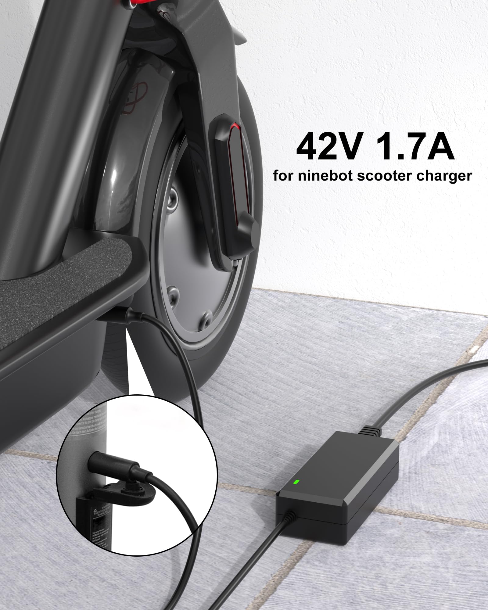 2Amp Lime Scooter Chargers Replacement For Ninebot G30Lp Es2 Es4 Es1L F20 F30 F40 E22 E25 M365 Pro/Pro2 Lime-S Electric Scooter
