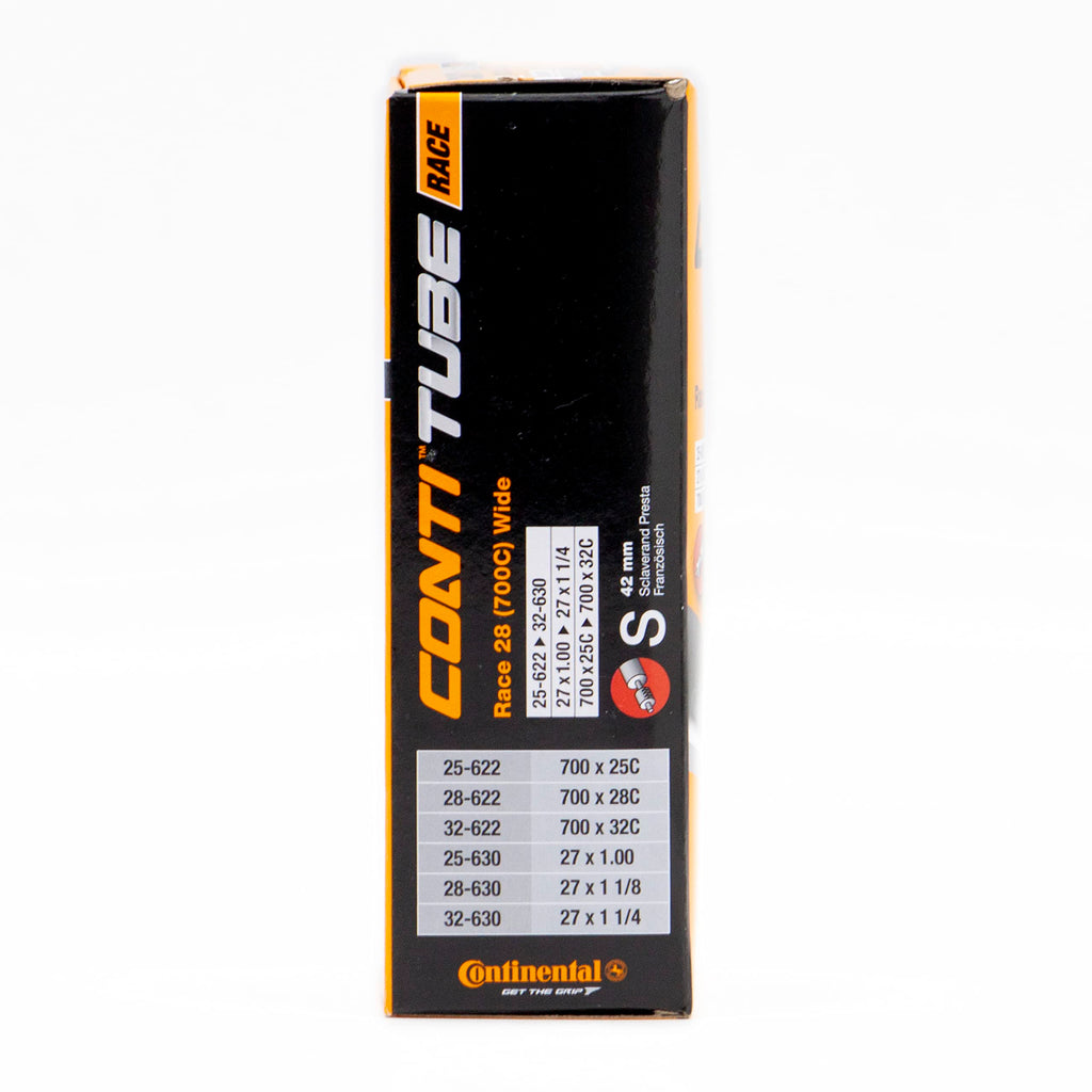 Continental 42Mm Presta Valve Tube, Black, 700 X 25C-32C, Race 28-(700C)-Wide
