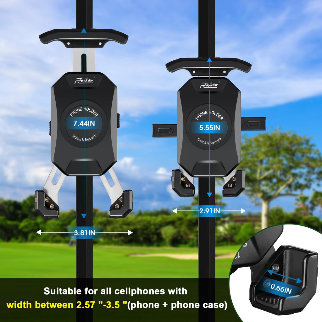 Roykaw Golf Cart Magnetic Phone Holder Mount Compatible With Ezgo/Club Car/Yamaha, Compatible With Iphone/Galaxy/Google Pixel, U