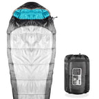 Khomo Gear Sleeping Bag Mummy Style - 3 Season - Camping & Outdoors - Grey