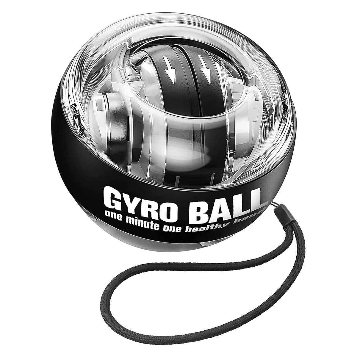 JELVI AutoStart Power Gyro Ball Wrist Trainer  Metal Core Hand Strengthener for Forearm, Grip, Finger & Wrist Exercise Fitness