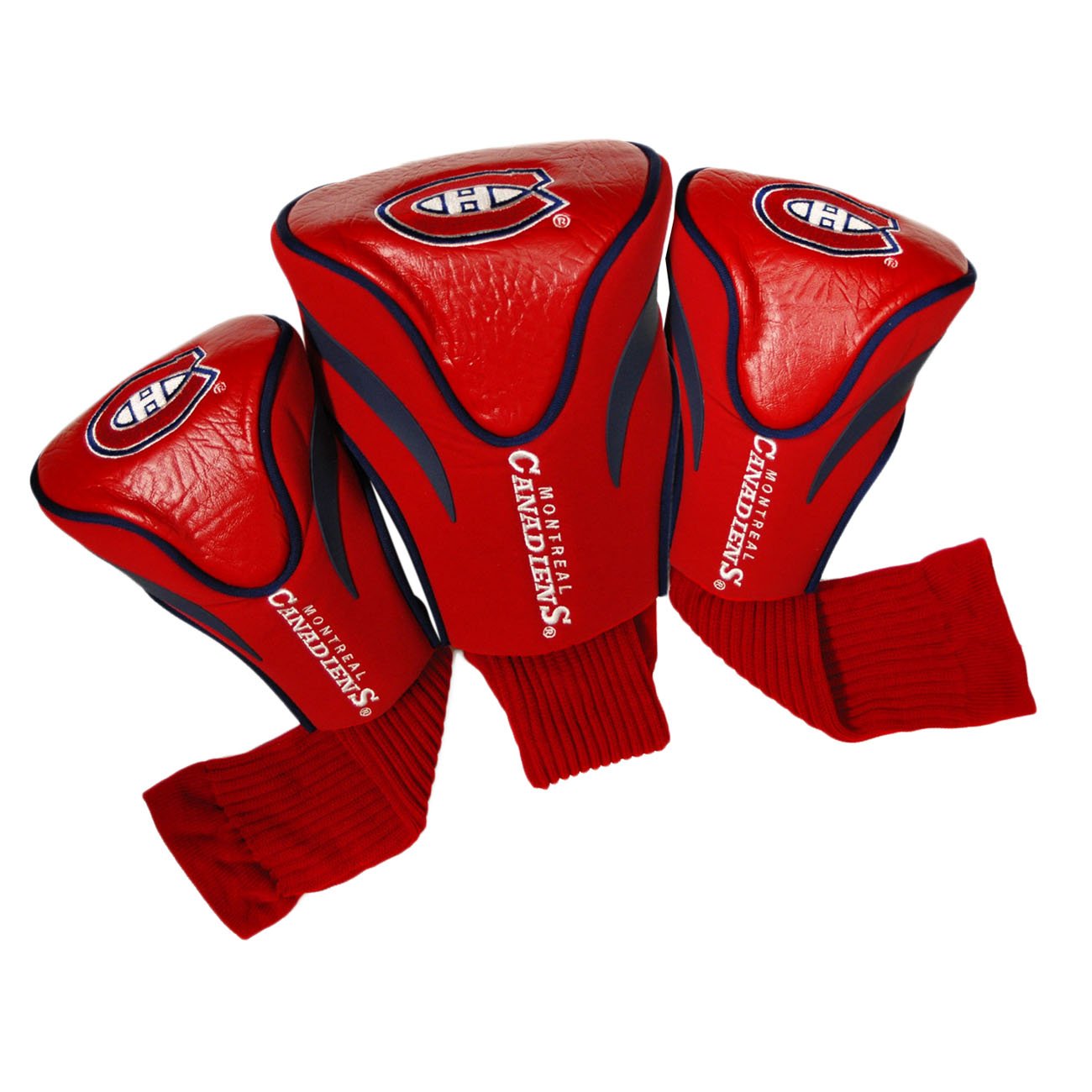Team Golf Nhl Montreal Canadiens Contour Golf Club Headcovers (3 Count) Numbered 1, 3, & X, Fits Oversized Drivers, Utility, Res