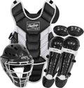 Rawlings | Players 3 Series Catchers Set | Baseball / Softball / T-Ball | Youth | Ages 12 & Under | Black / White