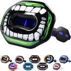 Oral Mart Football Mouth Guard (Green Monster) - Lip Guard Mouthpiece - Football Mouthguard Pacifier Protector