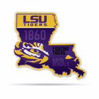 Rico Industries Ncaa Lsu Tigers State Shape Shape Cut Pennant - Home And Living Room D  Cor - Soft Felt Ez To Hang