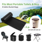 50 Portable Toilet Bags For Camping, 8 Gallon 1.3 Mil Thickened Compostable Toilet Replacement Bags For Portable Potty, Trash Ba
