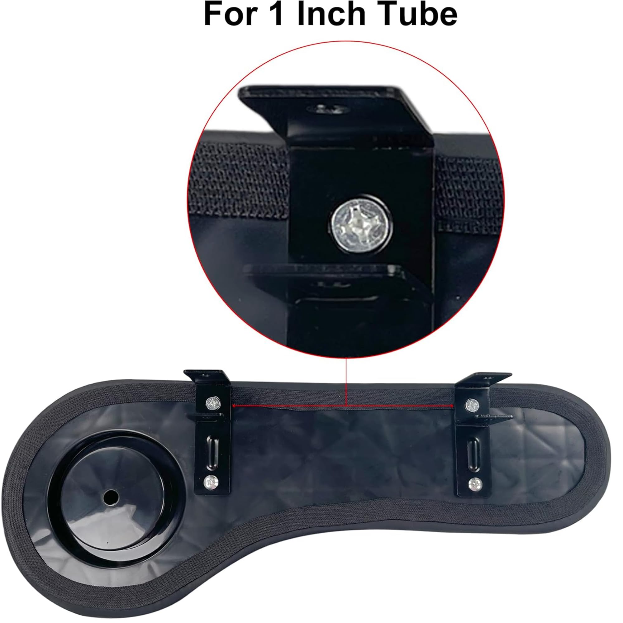 Huskey Parts Company Set Of (2) Rear Seat Arm-Rest Black Cushion With Cup Holder (Universal Fit)