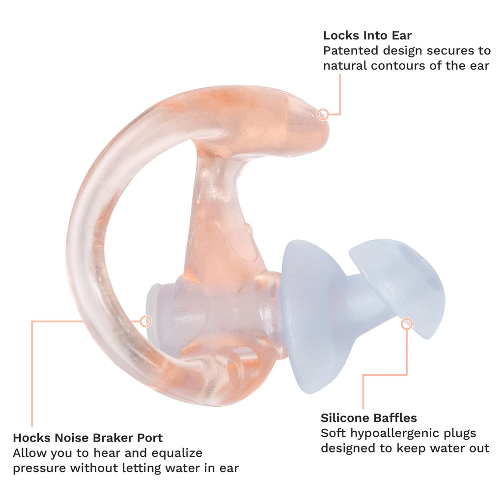 Jbl Spearguns Reusable Hydro Seal Aqua Ear Plugs For Swimming, Noise Reducing, Soft Silicone Hypoallergenic Earplugs, Blocks Wat