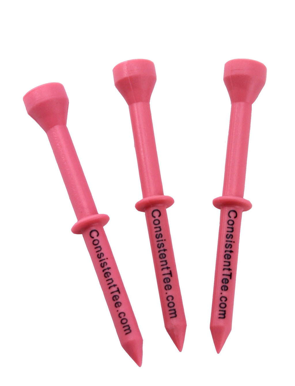 Consistent Tee 3 1/4'' Pack Of 10 Durable, Biodegradable Tees For Perfect Height And Position (Pink)