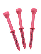 Consistent Tee 3 1/4'' Pack Of 10 Durable, Biodegradable Tees For Perfect Height And Position (Pink)