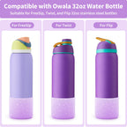 Diumepo Silicone Water Bottle Boot for Owala 32 oz, Anti-Slip Protective Sleeve for Twist, FreeSip & Flip Stainless Steel Bottle