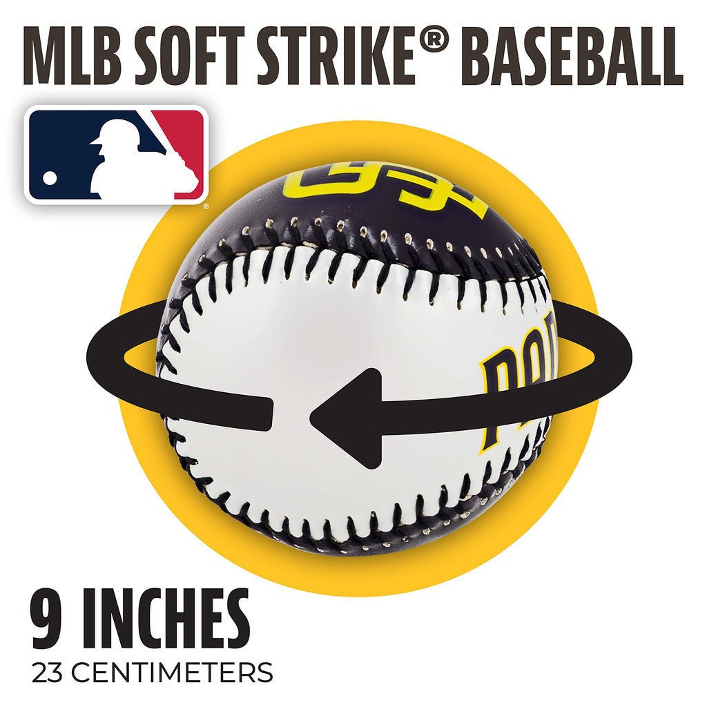 Franklin Sports San Diego Padres Mlb Team Baseball - Mlb Team Logo Soft Baseballs - Toy Baseball For Kids - Great Decoration For