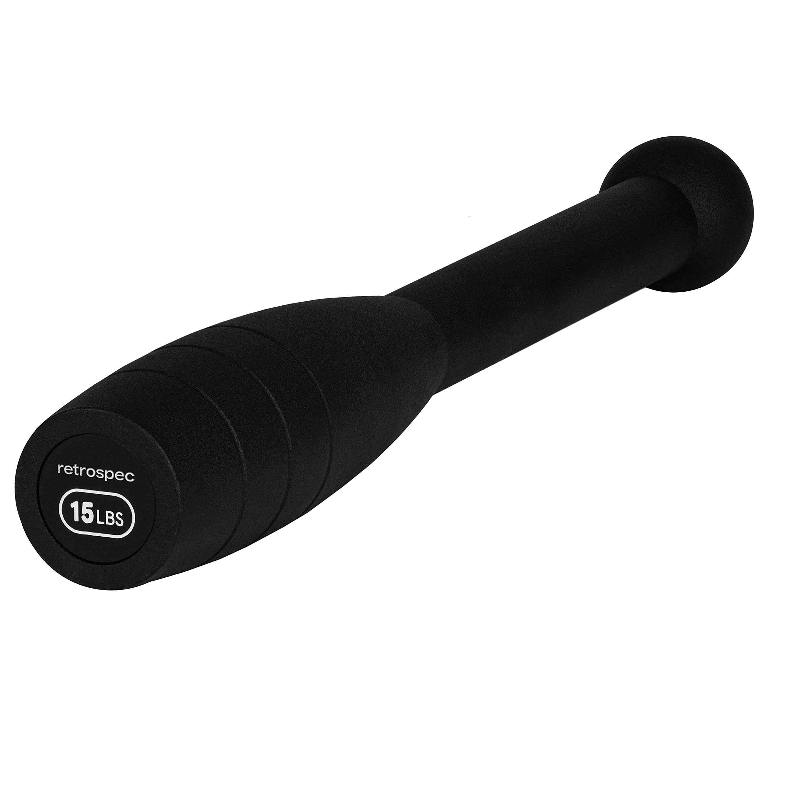 Retrospec Grip Steel Club 15 Lbs For Strength Training, Rehabilitation, Stretching, Conditioning And Rotational Training - 5, 10