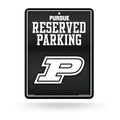 Rico Industries NCAA Purdue Boilermakers Metal Parking Sign 8.5 x 11 Carbon Fiber Metal Parking Sign - Great for Man Cave, Bed R