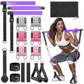 Pilates Bar Kit with Resistance Bands, Upgraded 3-Section with Stackable Bands Workout Equipment for Legs,Hip,Waist and Arm Full