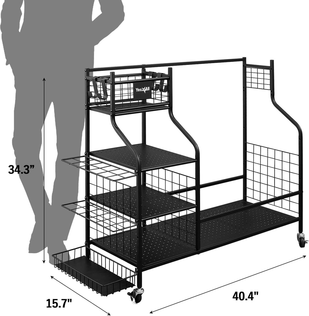 Yes4All Golf Storage Garage Organizer, Golf Bag Storage Stand And Other Golfing Equipment Rack, Extra Storage Rack For Golf Club