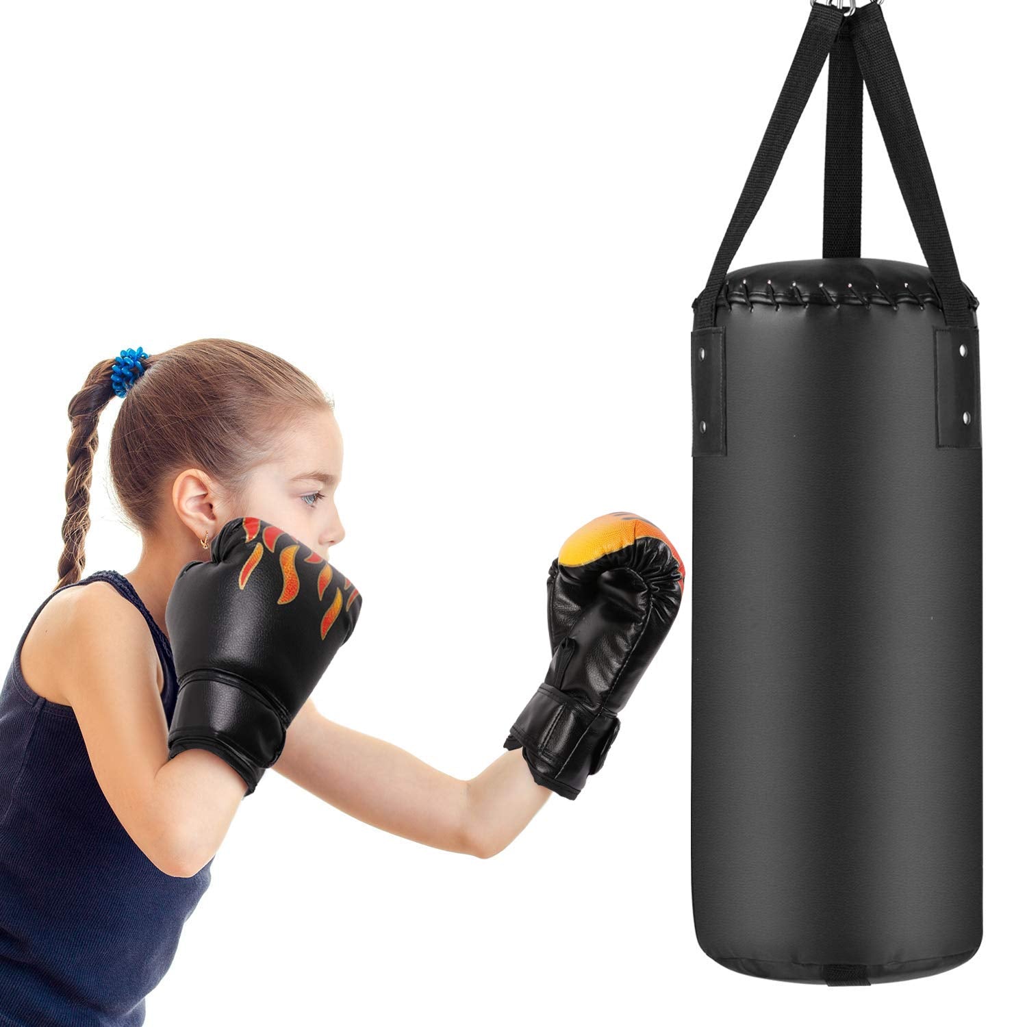 Odoland 2-In-1 Boxing Gloves And Punching Mitts Set For Kids, Boxing Mitts Focus Pads, Kids Boxing Fight Gloves For Boxing, Kick