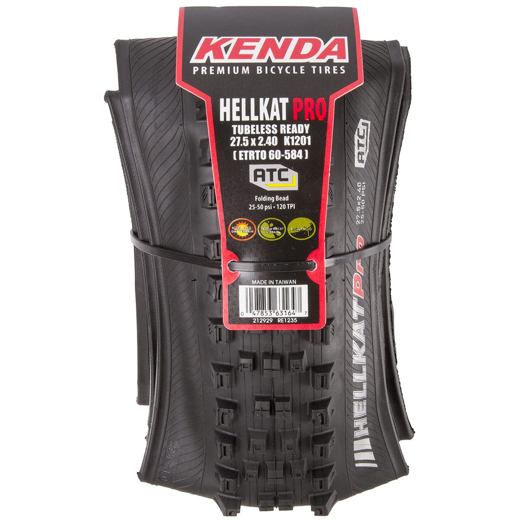 Kenda Hellkat Pro Bike Tire, 27.5 X 2.40, Black/Single Tire