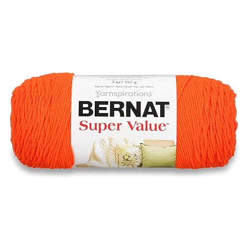 Bernat Super Value Yarn, 7 Oz, Gauge 4 Medium Worsted, Carrot