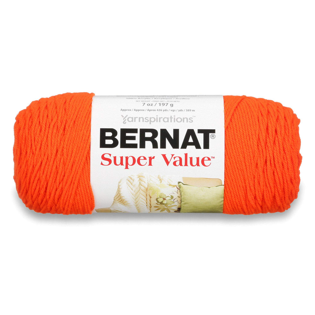 Bernat Super Value Yarn, 7 Oz, Gauge 4 Medium Worsted, Carrot