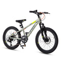 RoyalBaby Ares Kids Mountain Bike, Ultra-Light Aluminum 20 Inch Wheel Bicycle, 7-Speeds Drivetrain, Hardtail Front Shock MTB for