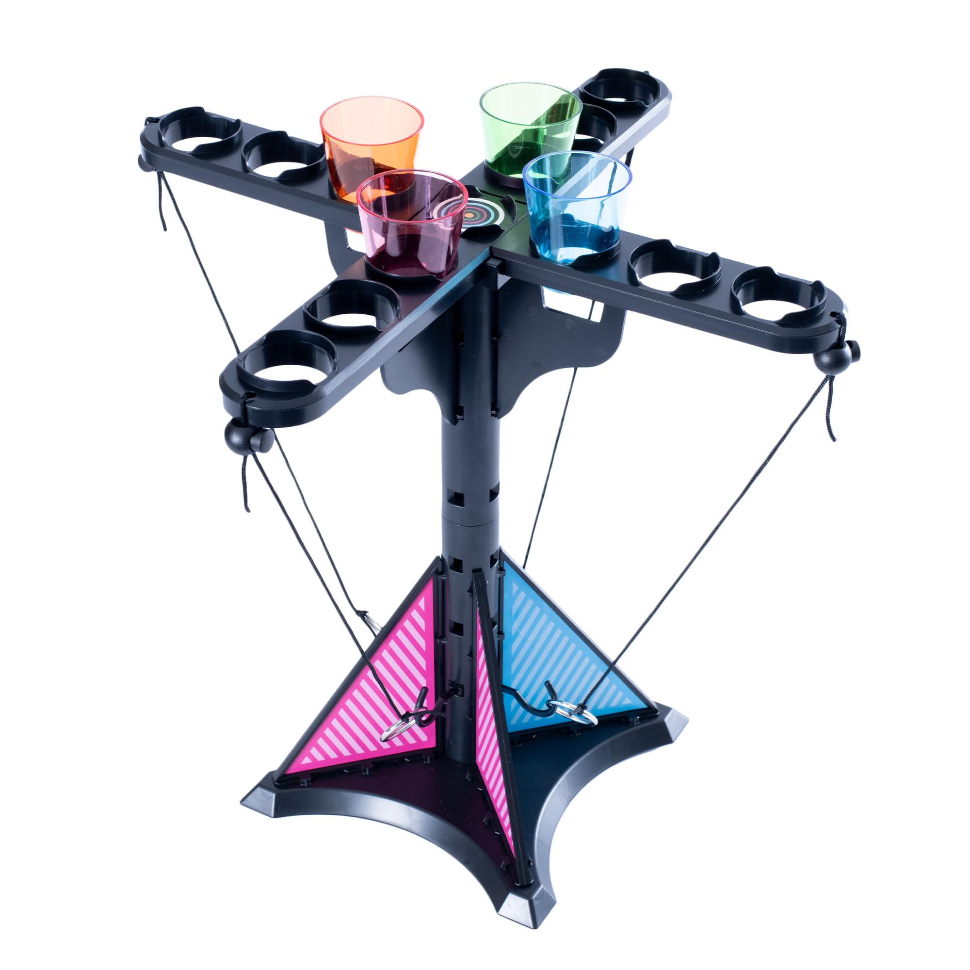 Endless Games Hook Line & Hydration Party Game - Fun Ring Toss Game for Adults | 13 Tower with Shot Glasses | Perfect for Partie