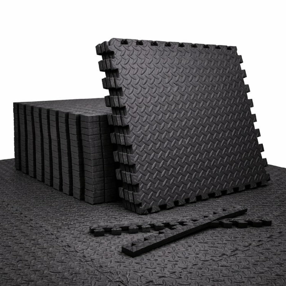 Easy Home High Density Eva Foam Interlocking Puzzle Floor Mats  Shock Proof, Protective Gym & Home Workouts Tiles For Exercise