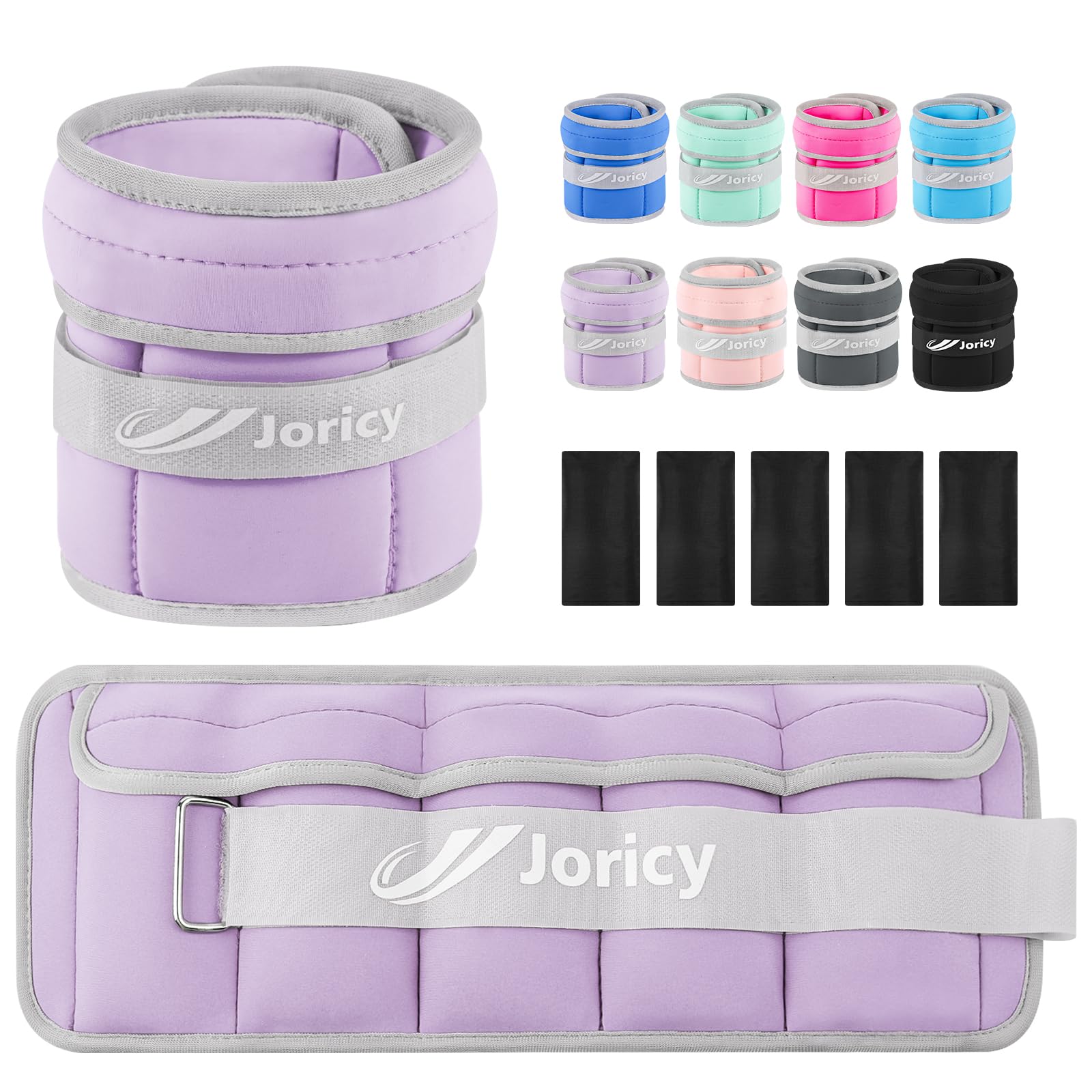 Adjustable Ankle Weights For Women Men Kids 1-3 Lbs 1 Pair Wrist Leg Arm Weights With Removable Weight, Strength Training Weight