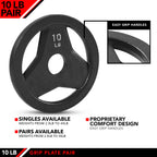 Jfit Cast Iron Olympic 2-Inch Grip Plate For Barbell, Set Of 2 Plates, 10 Lb