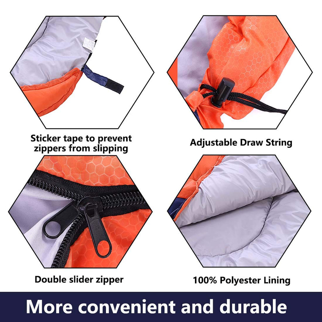 Kuzmaly Camping Sleeping Bag 3 Seasons Lightweight &Waterproof With Compression Sack Camping Sleeping Bag Indoor & Outdoor For A