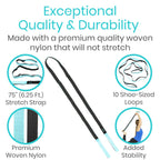 Vive Stretch Strap - Leg Stretch Band To Improve Flexibility - Stretching Out Yoga Strap - Exercise And Physical Therapy Belt Fo