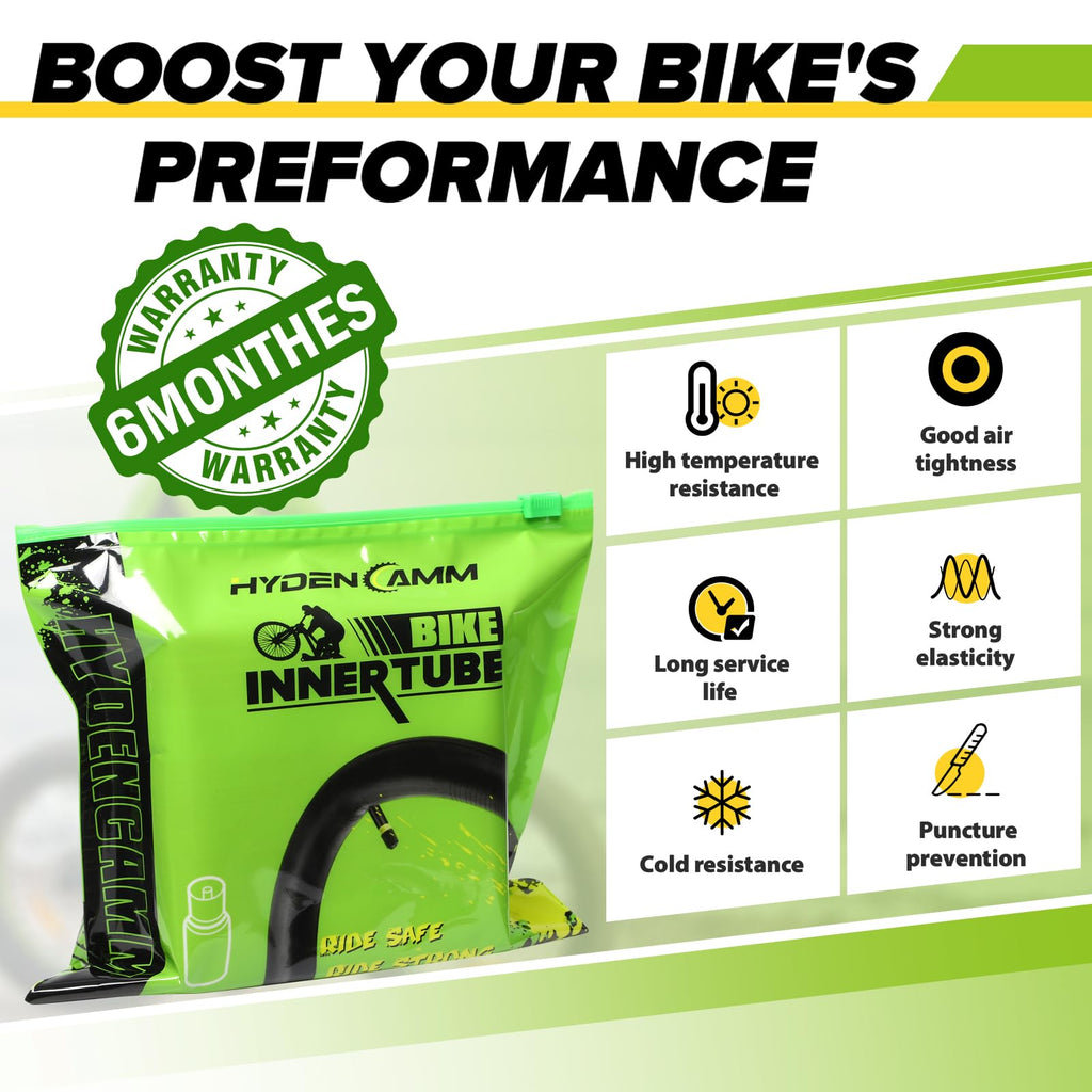 Hydencamm 2 Pack 18 Inch Bike Tube Fit 1.75/1.95/2.125 with 32mm Schrader Valve, 18x1.95 Bicycle Tube with 2PCS Levers, 18x2.125