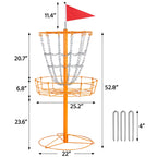 Yaheetech 12 Chain Portable Disc Golf Basket Target- Golf Goals Baskets Flying Disc Golf Practice Sets