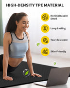CAMBIVO Large Yoga Mat (6x 4), Extra Wide Workout Mat for Men and Women, 0.48 Thick Exercise Fitness TPE Mat for Home Gym, Y
