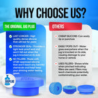 The Jug Plug Original 5 Gallon Water Jug Cap Reusable - No Spill Silicone 3 & 5 Gallon Water Jug Lid Fits 55Mm Bottles - Easy-To