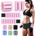 Adjustable Ankle Weights for Women Men,Wrist Weights set for Walking Running,1 Pair (1Lbs Each) Silicone Workout Weights for gym