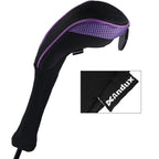 Andux 2 Pack Long Neck Golf Hybrid Club Head Covers Dial No. Tag Ctmt-01 Black/Purple