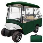Leader Accessories 2 + 2 Person Golf Driving Enclosure Short Roof 2 Over 4 Passenger Golf Cart, Green (Green)