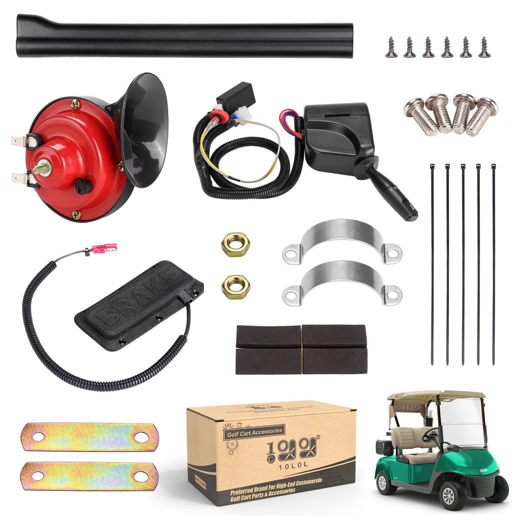 10L0L Golf Cart Turn Signal Kit With Horn Brake Hazard Blinker Light Switch Fits Golf Cart Light Kit With 9-Pin Plug Wiring Harn
