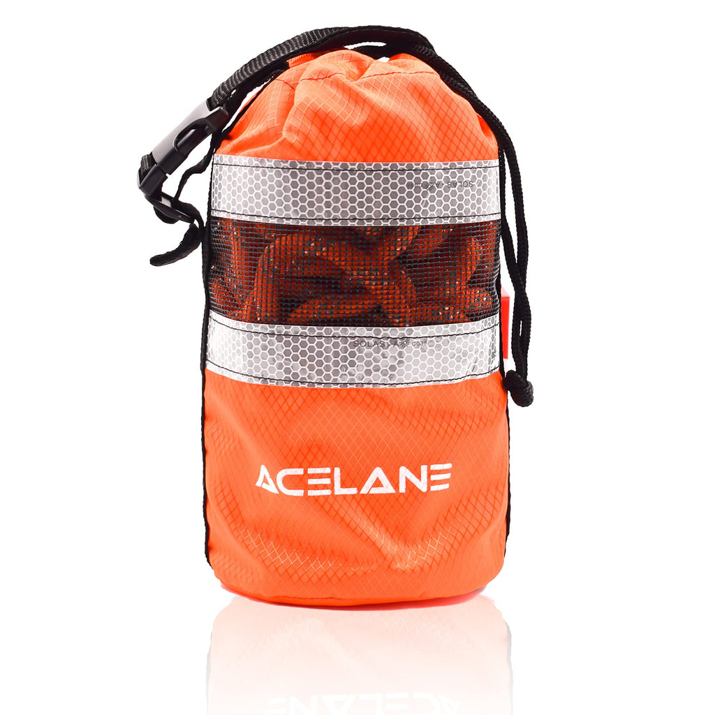 Acelane Throw Bag For Water Rescue With 70Ft Reflective Throw Rope, Floating Rescue Ropes For Whitewater Boating, Kayaking, Ice